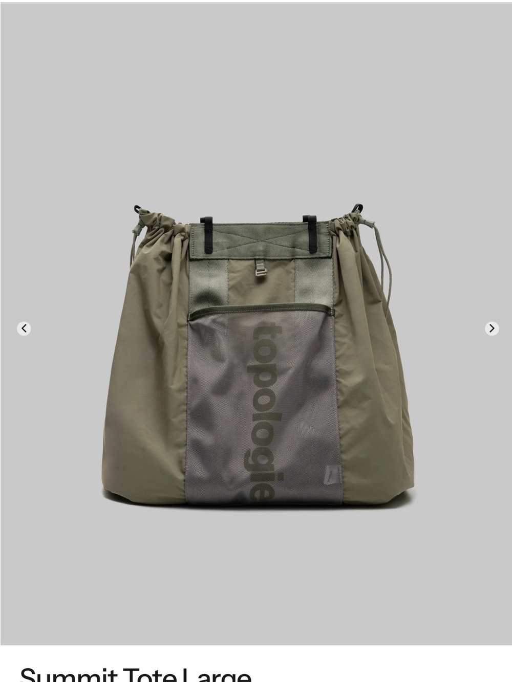 Topologie Olive Summit Tote Large - Drawstring Tote